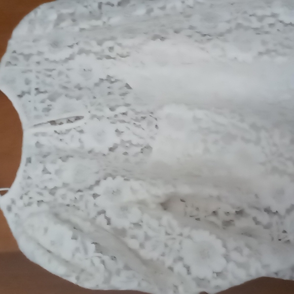 Women's Express Lace puffed sleeve blouse with seperste camisole. L - Picture 7 of 7